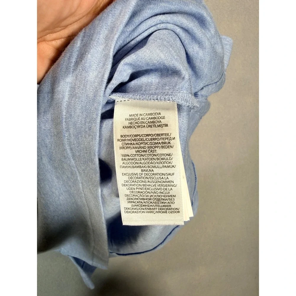 Polo Ralph Lauren Mens Light Blue Heathered Classic Fit Short Sleeve Polo